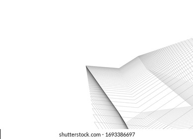architecture geometric background linear style 3d