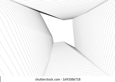 architecture geometric background linear style 3d