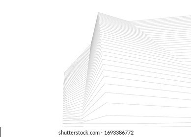architecture arrière-plan géométrique style linéaire 3d