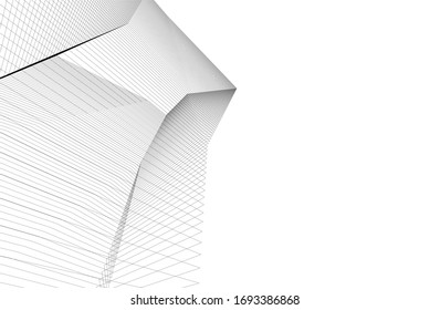 architecture geometric background linear style 3d