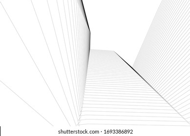 architecture geometric background linear style 3d