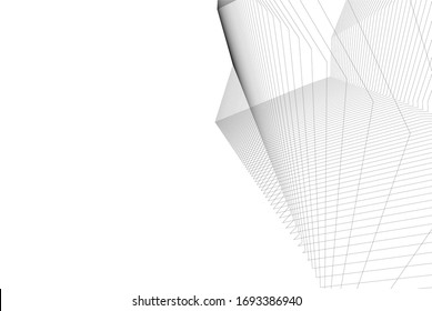 architecture geometric background linear style 3d