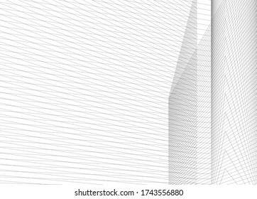 architecture geometric background,  lines 3d