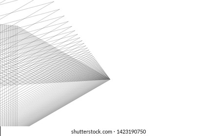 architecture geometric background, vector illustration