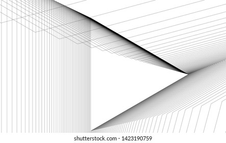 architecture geometric background, vector illustration