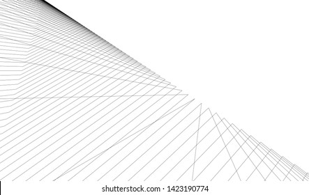 architecture geometric background, vector illustration