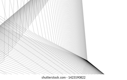 architecture geometric background, vector illustration
