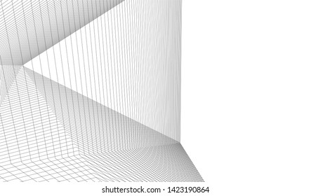 architecture geometric background, vector illustration