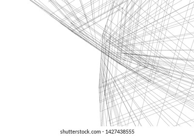 architecture geometric background, vector illustration