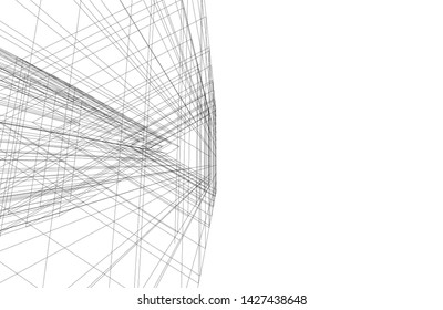 architecture geometric background, vector illustration