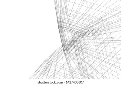 architecture geometric background, vector illustration