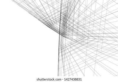 architecture geometric background, vector illustration