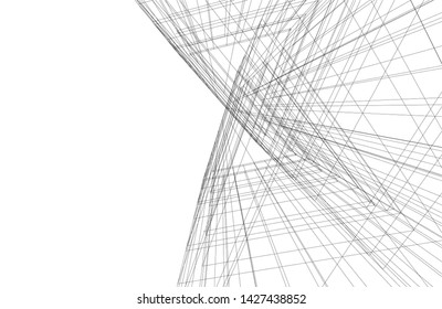 architecture geometric background, vector illustration