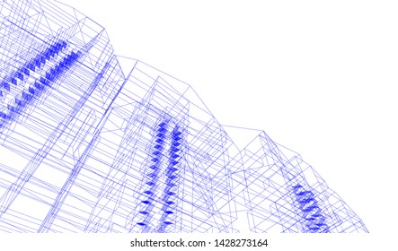 architecture geometric background, vector illustration