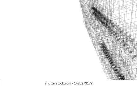 architecture geometric background, vector illustration