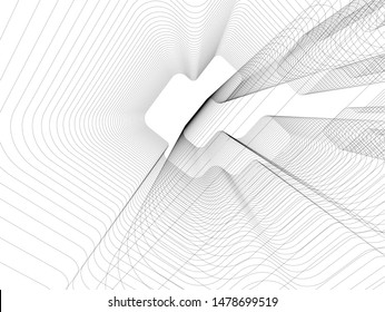 architecture geometric background vector illustration
