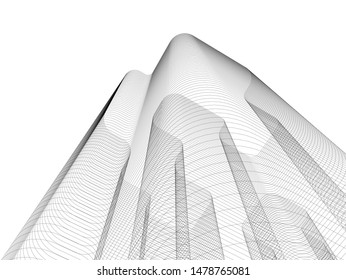 architecture geometric background vector illustration