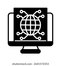 Architecture glyph icon, use for machine learning, education, technology industry, UI, UX kit, app and web development, digital or print.