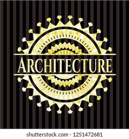 Architecture golden emblem