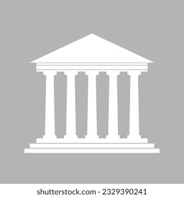 Architecture greek building symbol. ancient monument icon. University Icon. Bank Icon. Vector design