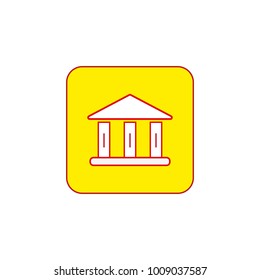 Architecture greek temple icon. Vector illustration flat architecture design.