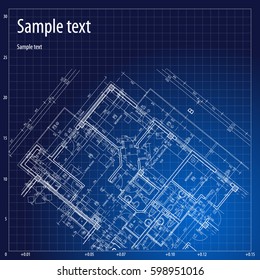 Architecture grid blueprint background sample