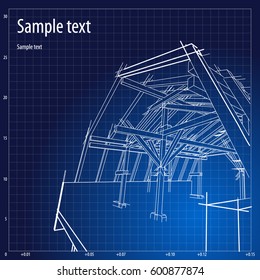 Architecture grid blueprint background sample