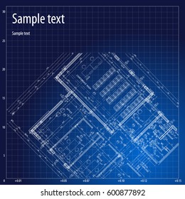 Architecture grid blueprint background sample