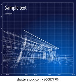 Architecture grid blueprint background sample