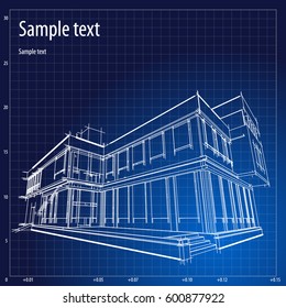 Architecture grid blueprint background sample