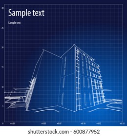 Architecture grid blueprint background sample