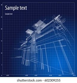 Architecture grid blueprint background sample