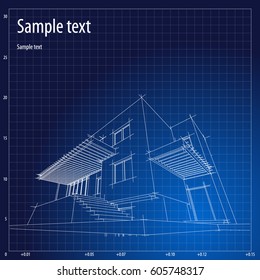 Architecture grid blueprint background sample