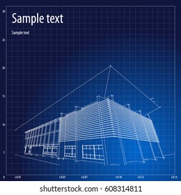 Architecture grid blueprint background sample