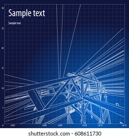 Architecture grid blueprint background sample