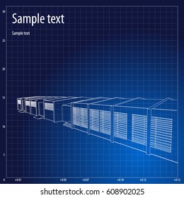 Architecture grid blueprint background sample