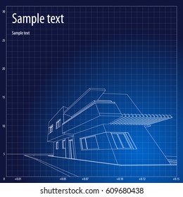 Architecture grid blueprint background sample