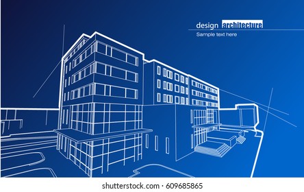 Architecture grid blueprint background sample
