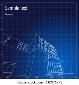 Architecture grid blueprint background sample