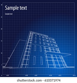 Architecture grid blueprint background sample