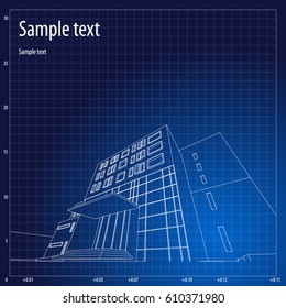 Architecture grid blueprint background sample