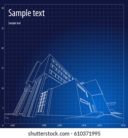 Architecture grid blueprint background sample