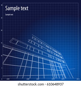 Architecture grid blueprint background sample