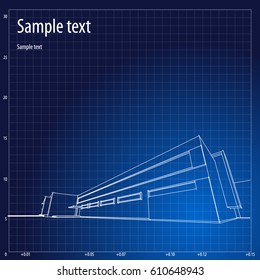 Architecture grid blueprint background sample