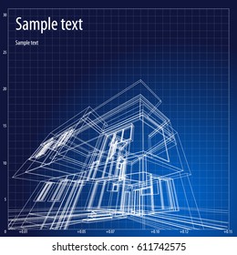Architecture grid blueprint background sample
