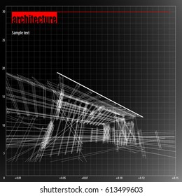 Architecture grid blueprint background sample