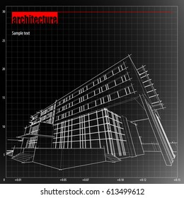 Architecture grid blueprint background sample