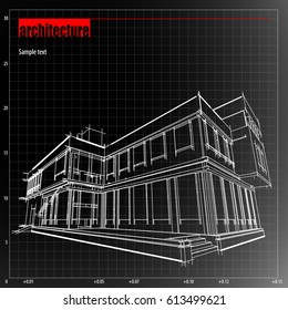 Architecture grid blueprint background sample