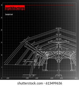 Architecture grid blueprint background sample