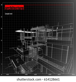 Architecture grid blueprint background sample